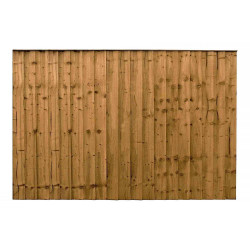 4FT Closeboard Fence Panel Pressure Treated Brown	