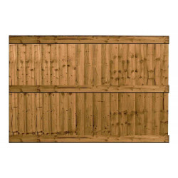 4FT Closeboard Fence Panel Pressure Treated Brown	
