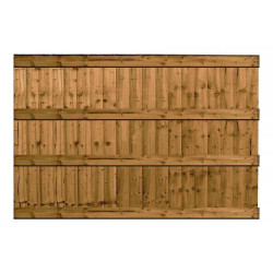 4FT Ultra Heavy Duty Closeboard Fence Panel Pressure Treated Brown	