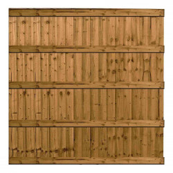 6FT Ultra Heavy Duty Closeboard Fence Panel Pressure Treated Brown	