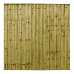 6FT Ultra Heavy Duty Closeboard Fence Panel Pressure Treated Green	
