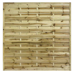 6FT Double Slatted Fence Panel Pressure Treated Green