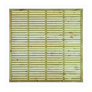 6FT Single Slatted Fence Panel Pressure Treated Green