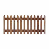 3FT Point Top Picket Fence Panel Pressure Treated Brown