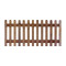 3FT Round Top Picket Fence Panel Pressure Treated Brown