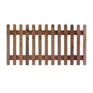 4FT Round Top Picket Fence Panel Pressure Treated Brown